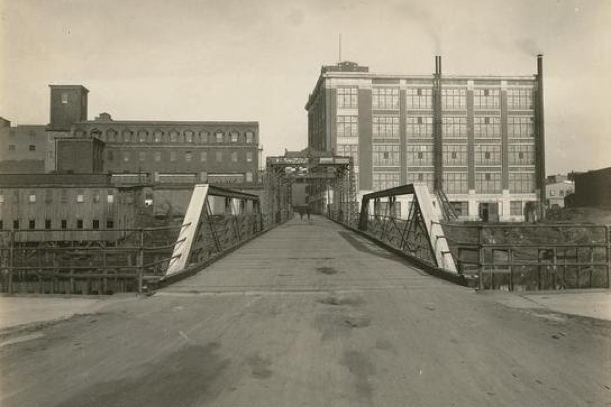 Second Street Bridge, now known as Market St. Bridge. Market Street, Passaic was Second Street.