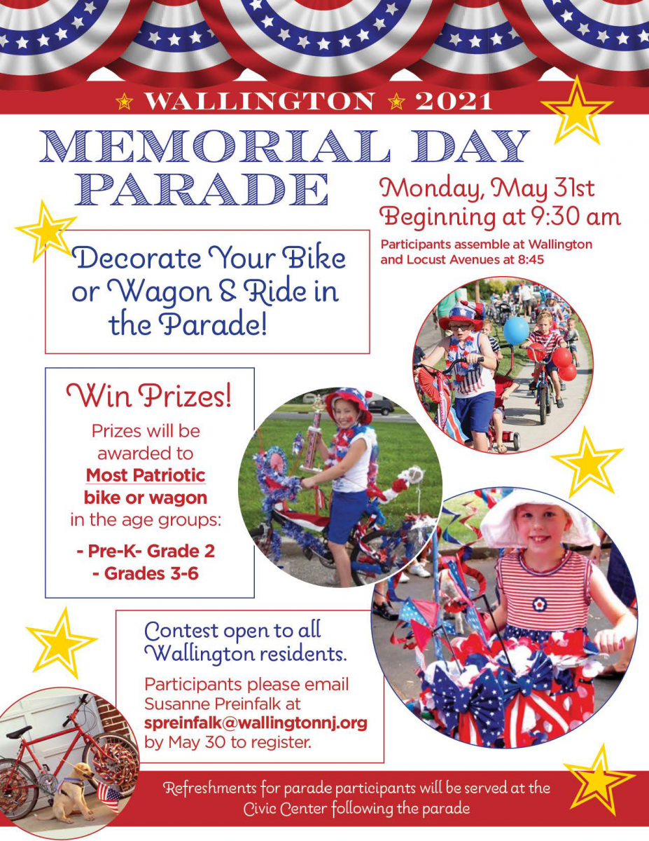 Wallington's Memorial Day Parade On Monday May 31st Wallington NJ