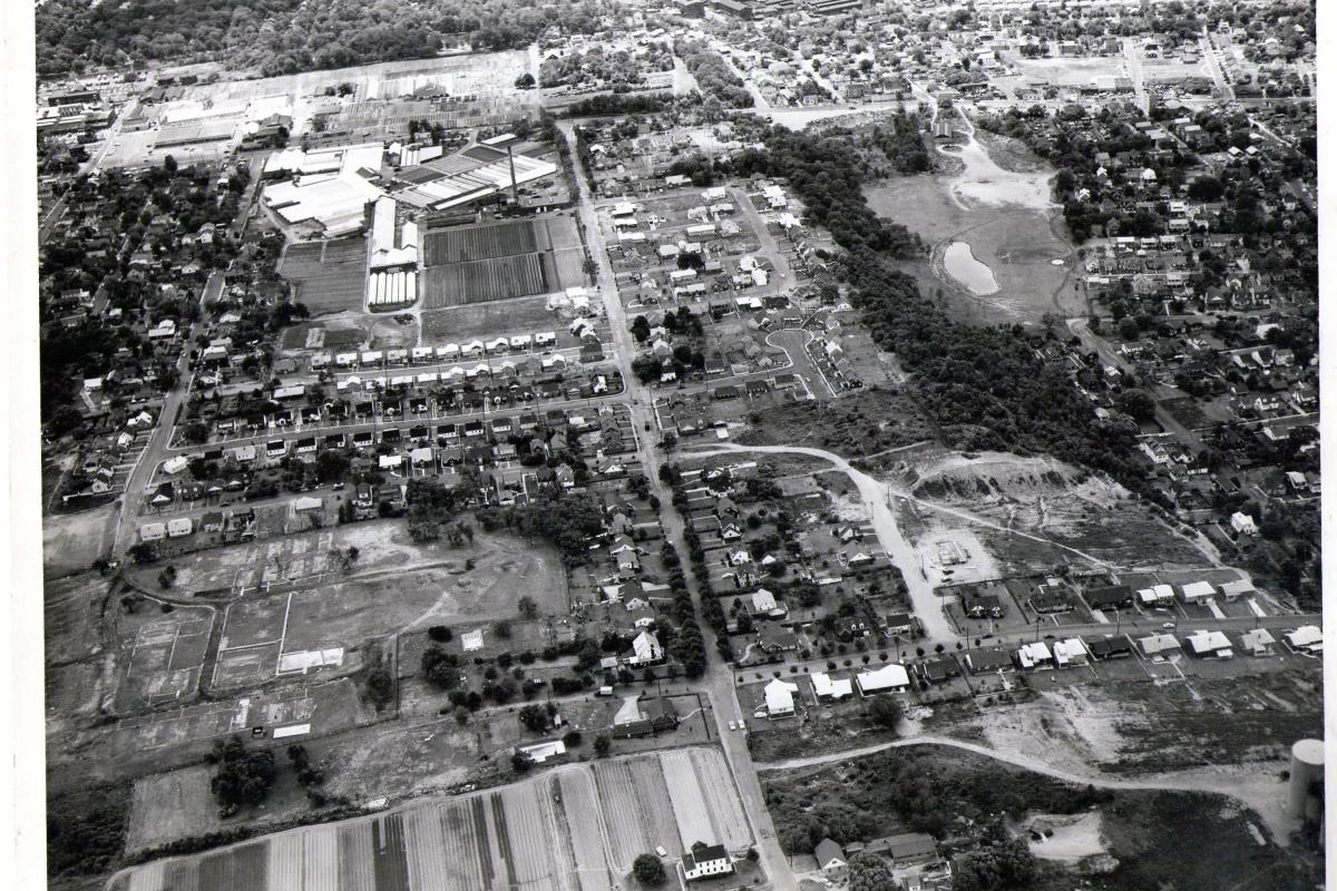Aerial View of Mt. Pleasant Ave. looking towards Paterson Ave.