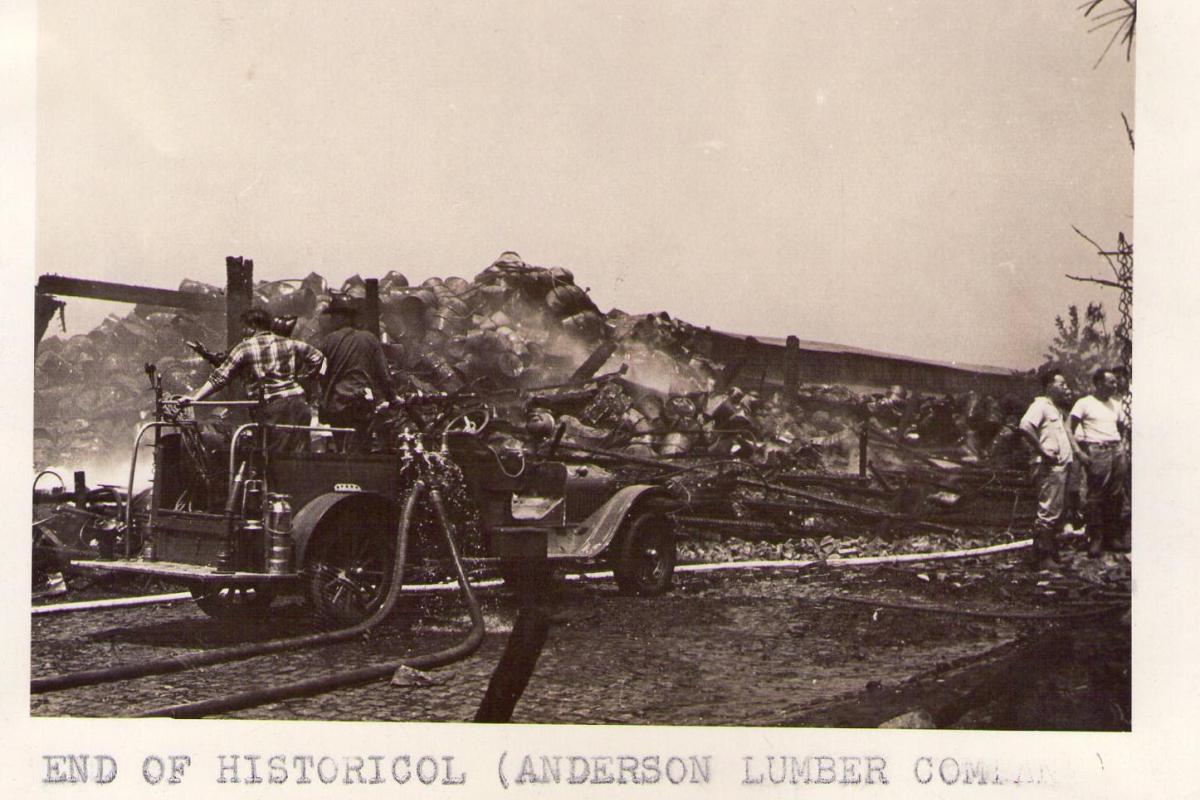Anderson Lumber fire 1948. Anderson Lumber stood on Paterson Ave, at Gregory Ave. Bridge