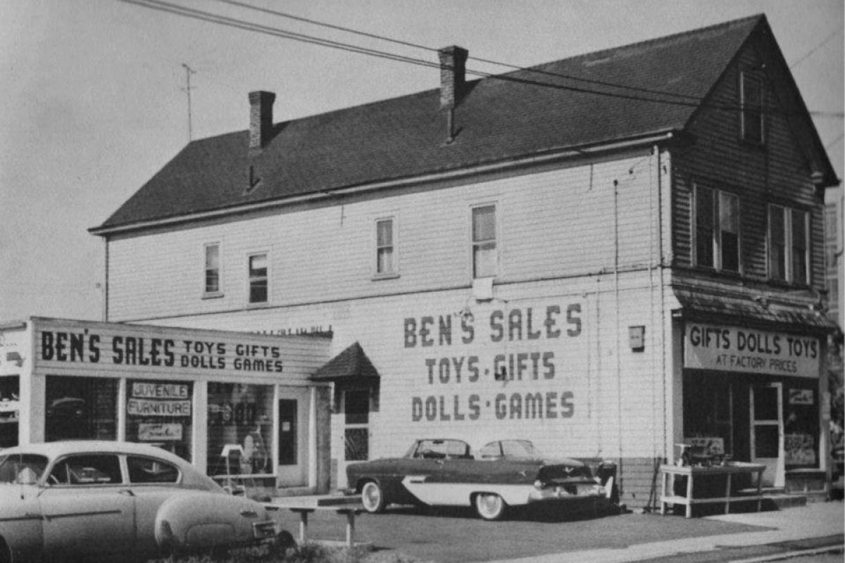 Ben's Toy Sales, on Wallington Ave, just before the  Market St. Bridge