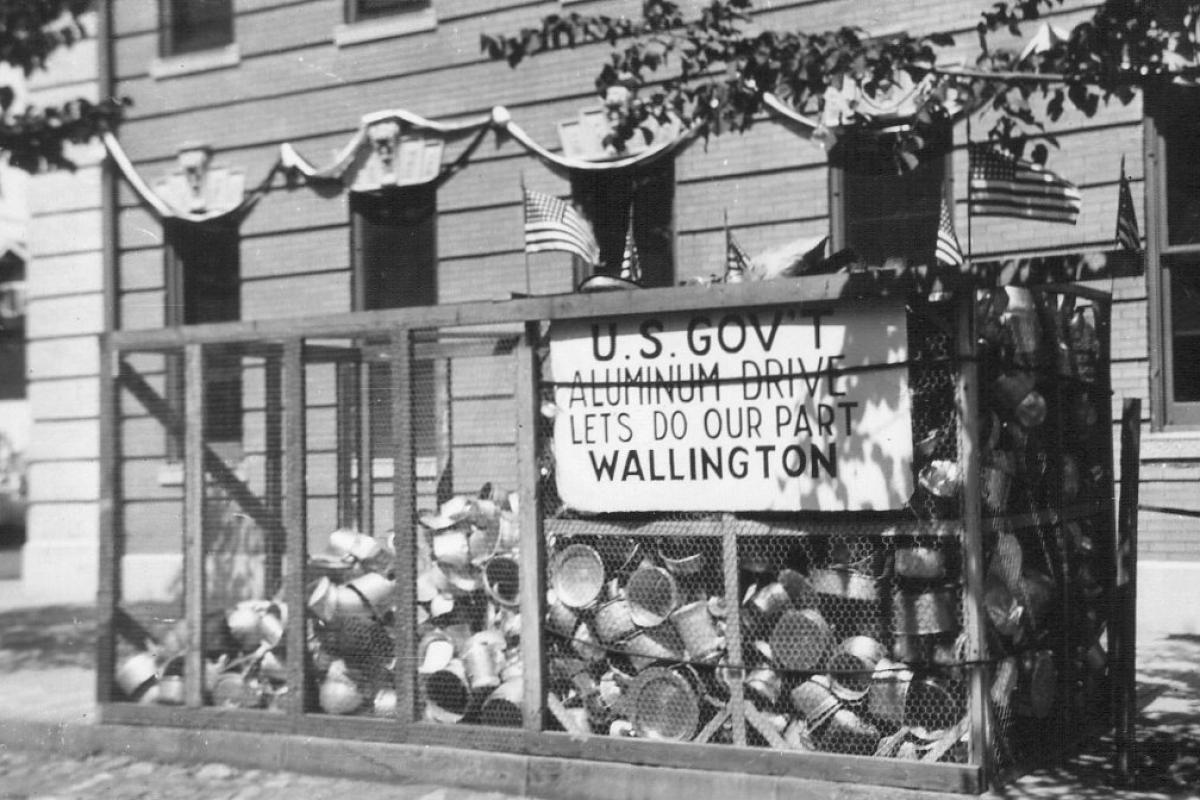 World War 2 Scrap Drive...at Police Station, Maple Ave.